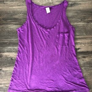 Trouve Purple Pocket Tank Sz XS